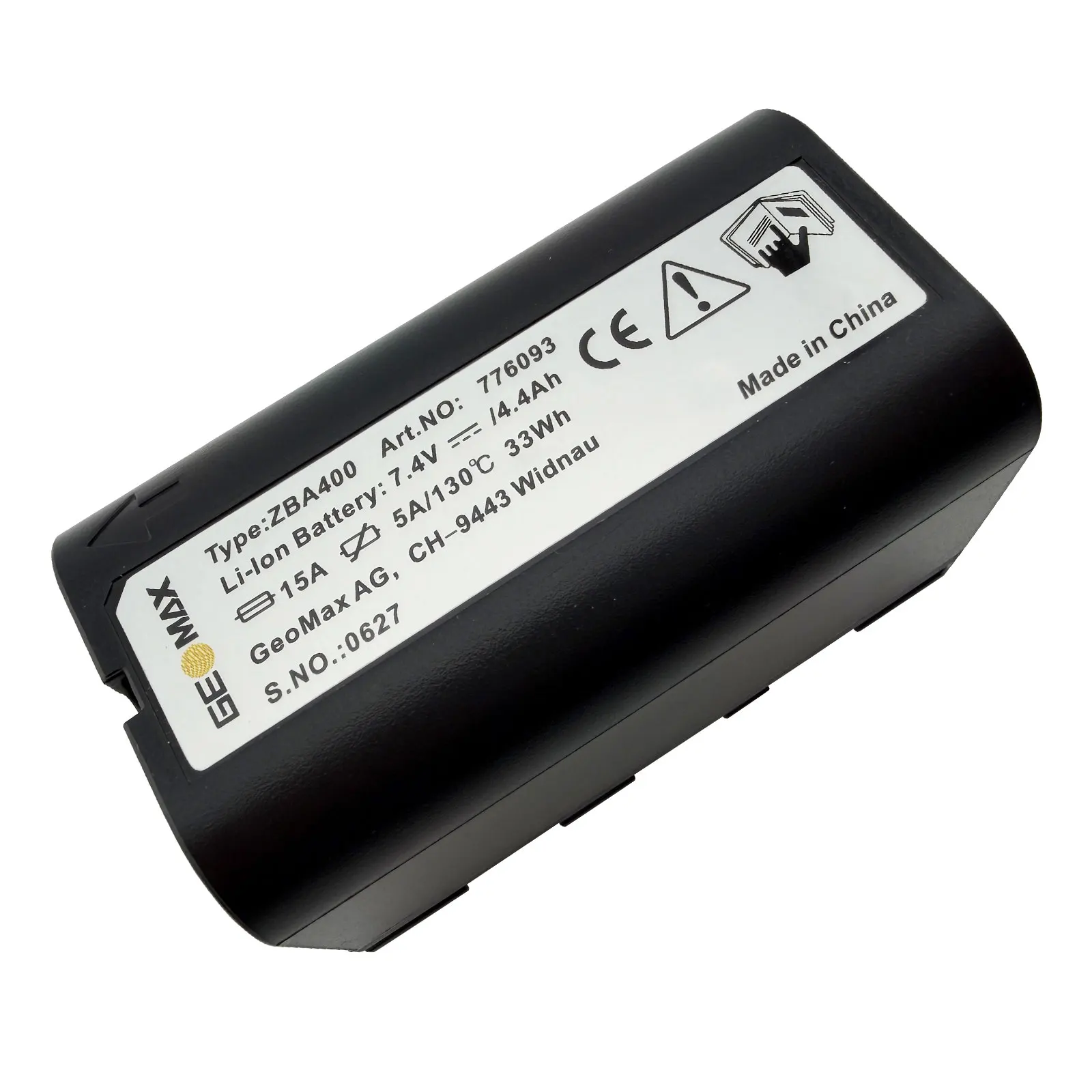 ZT80 4.4Ah ZBA400 Battery for GeoMax ZT20, ZT80, Zoom 10/20/30,Zoom 35 PRO, and Zoom 80 Zoom 70/75/90/95 Total Stations