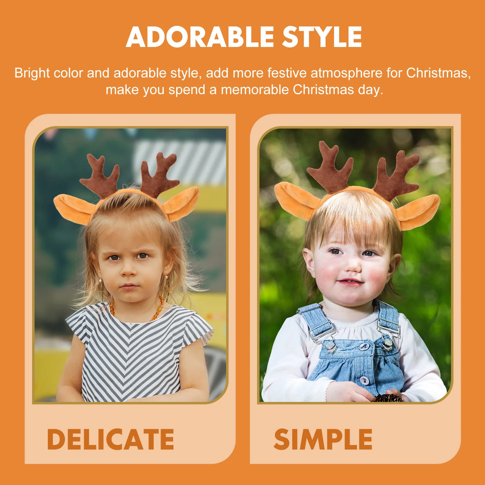 

Christmas Antler Headband Reindeer Hair Hoop Festive Party Cosplay Accessory Xmas Holiday Decor For Women Girls