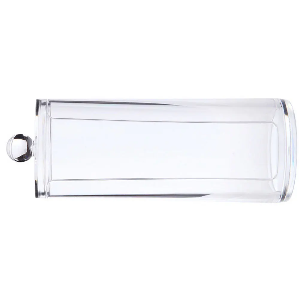 

7x7x19cm Transparent Container Premium Material Organizer for Cotton Pads Swabs Bathroom Bedroom Cotton Pads Organizer