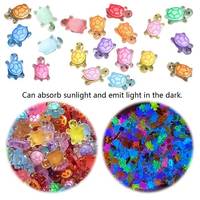 100Pcs Mini Resin Turtles Night Glow Turtle Figurines Realistic Tiny Turtles Small Animals Figures for DIY Fairy Garden Decor
