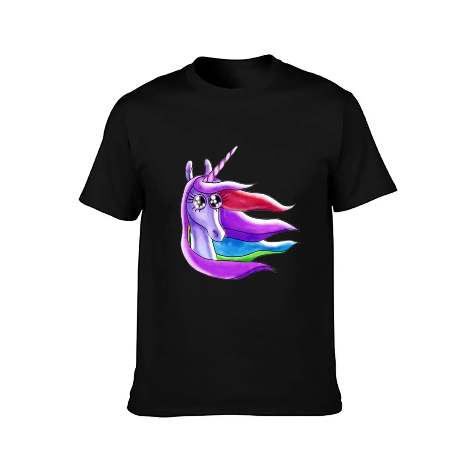 Celestabellebethabelle kawaii rainbow unicorn T-Shirt heavyweights man t shirt vintage graphic tee black t-shirts for men