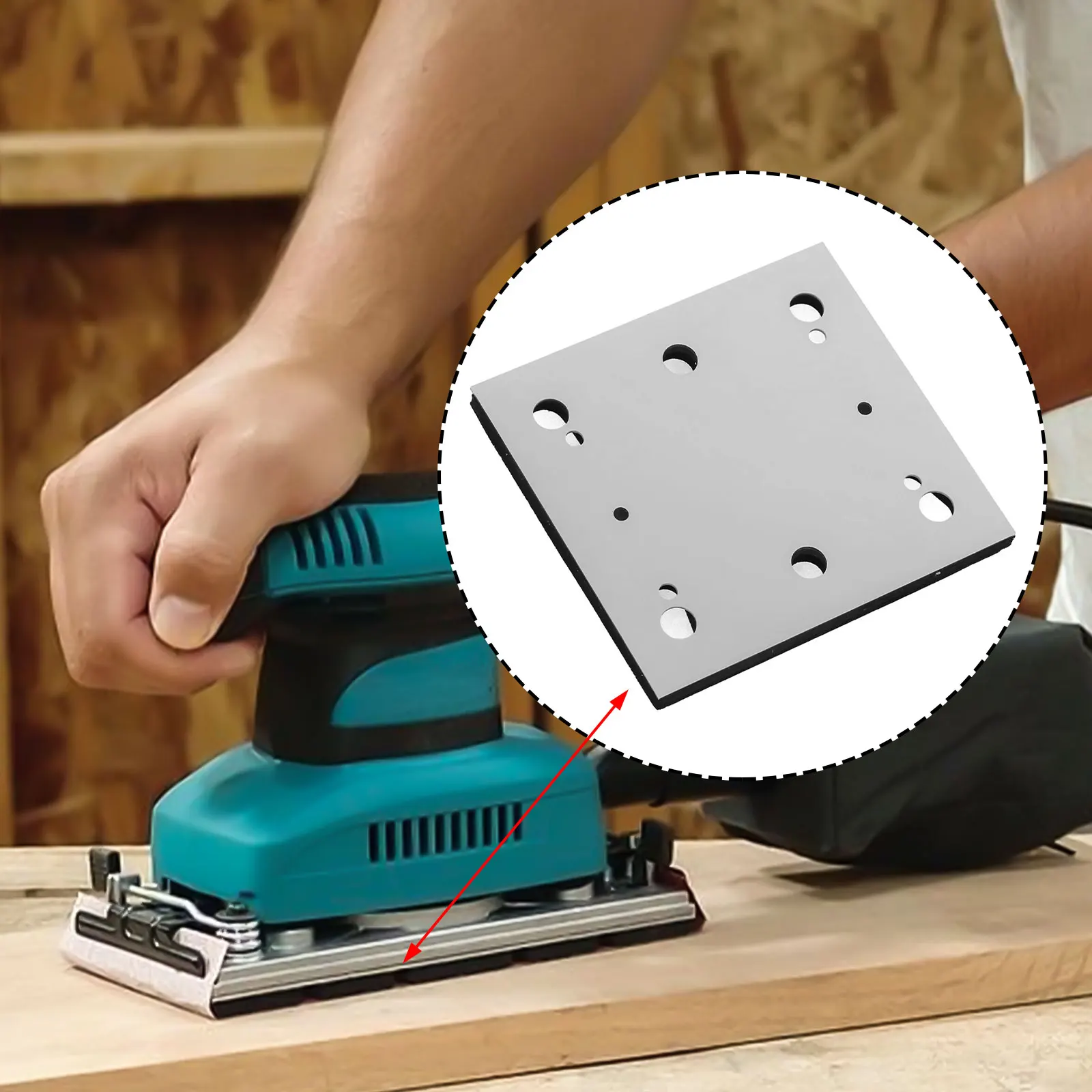 Sander Pad For BO4556 Sander 1/4 Sheet Replaces 158324-9 - SPD17 Sanding Pad Replacement Accessories Fit For BO4556 Sander
