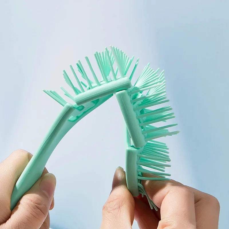 Cepillo de pelo rizado para masaje del cuero cabelludo, peine de Color sólido para el baño, herramientas de cuidado de la salud para mujeres y