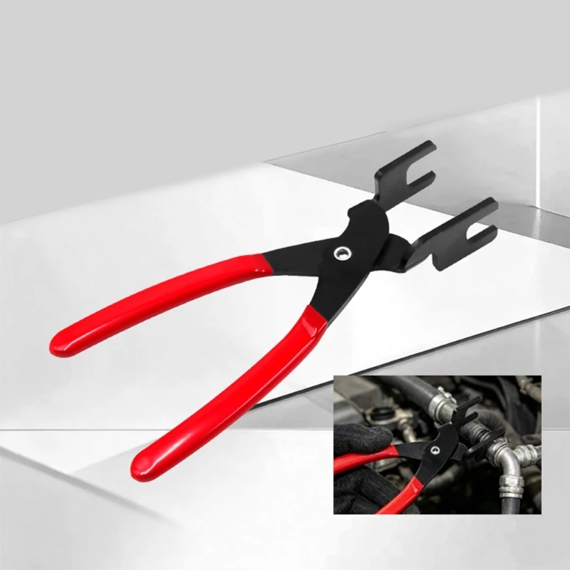 Vehicle Hose Separation Pliers Hand-Operated Metal Tool with Split Working Ends for Automotive Coupling Service and Motorcycle