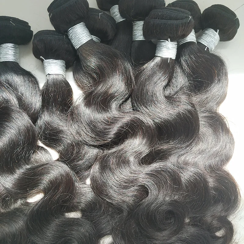 1/2/3PCS 12A Grade Body Wave Human Hair Bundles Double Weft Hair Extension 100g/PC Natural Color Brazilian Virgin Hair Full End