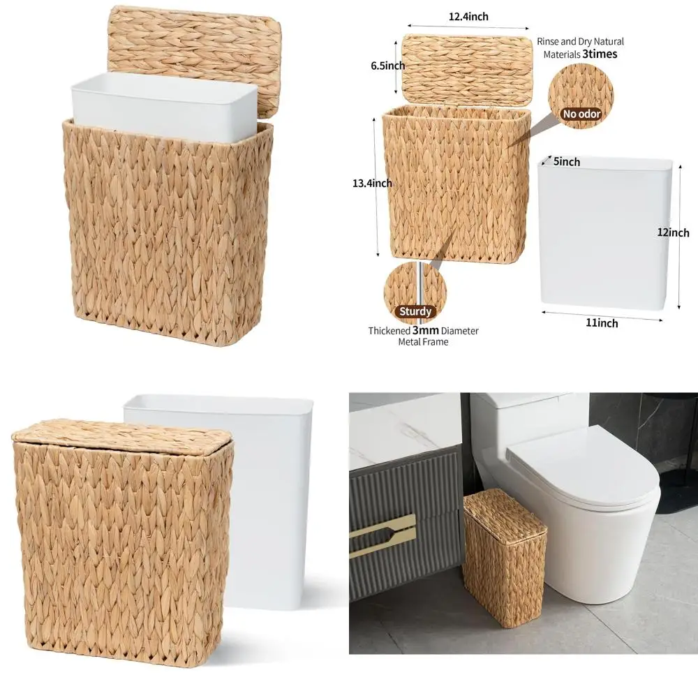3 Gallon Wicker Tra… - image