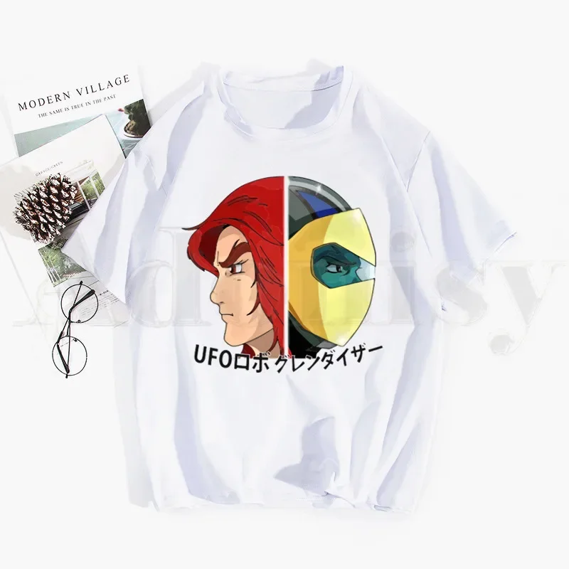 Grandizer Japan Robot Anime Goldorak Goldrake Tshirt Hip Hop Girl Print Top Tees Harajuku Tshirts Men Fashion Summer T-shirts