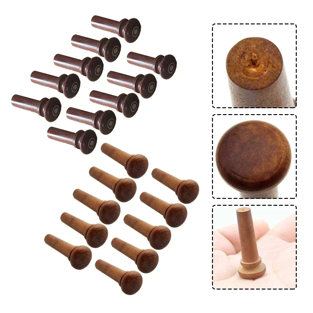 10pcs Violin Jujube Wood Tail Nail Violin Endpins 4/4/,3/4 Fiddler Tail Nail Ebony Rosewood Endpin Pegs Accessories