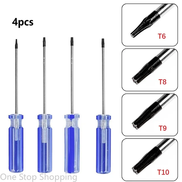 Zestawy wkrętaków magnetycznych Torx Precision T6 T8 T9 T10 Zestaw narzędzi do naprawy zabezpieczeń Torx do kontrolera bezprzewodowego Xbox 360 FIF66