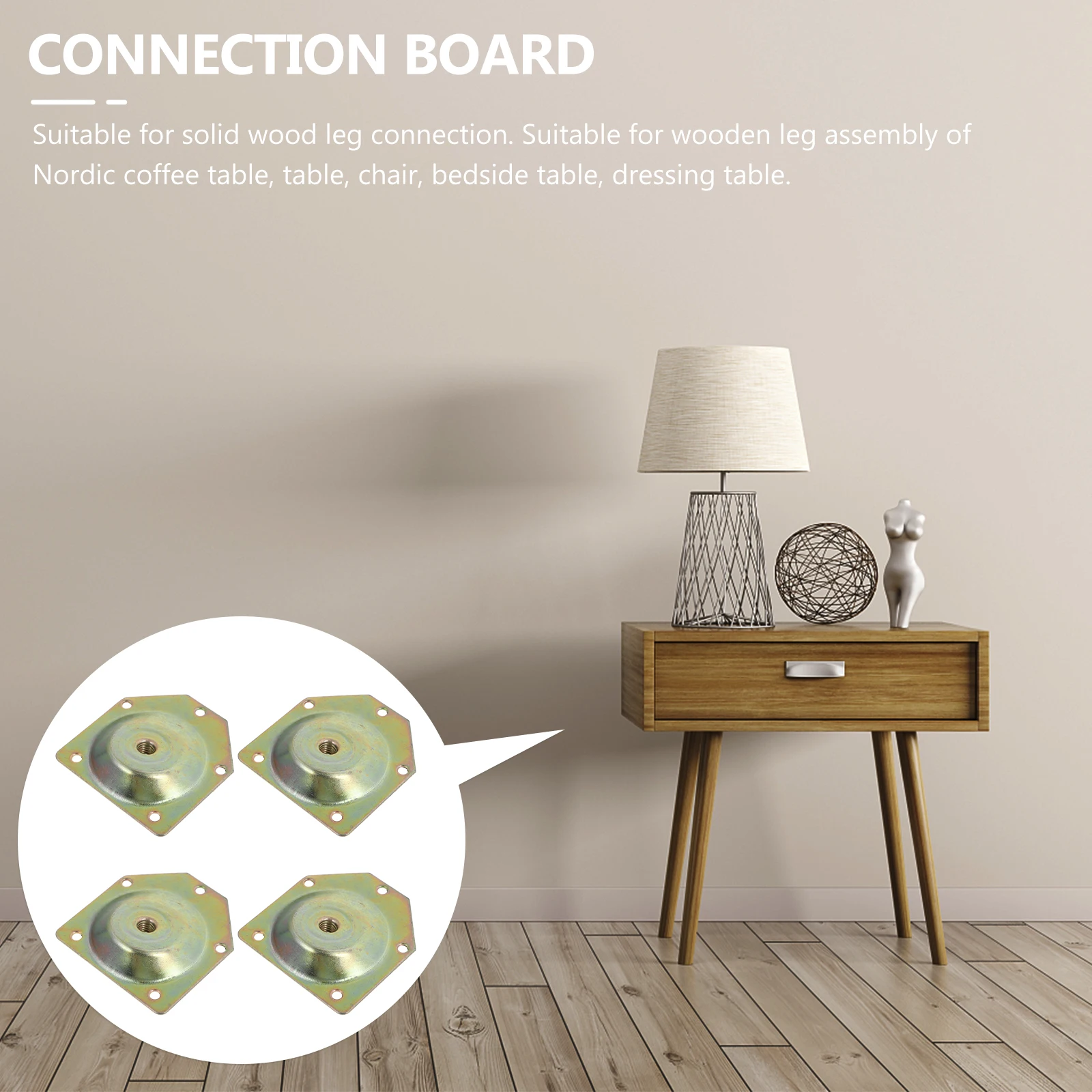 

4pcs Furniture Leg Mounting Plates Solid Iron 12 Degree Angle Fixator For Sofa Table Chair Repair Corrosion Resistant Connection