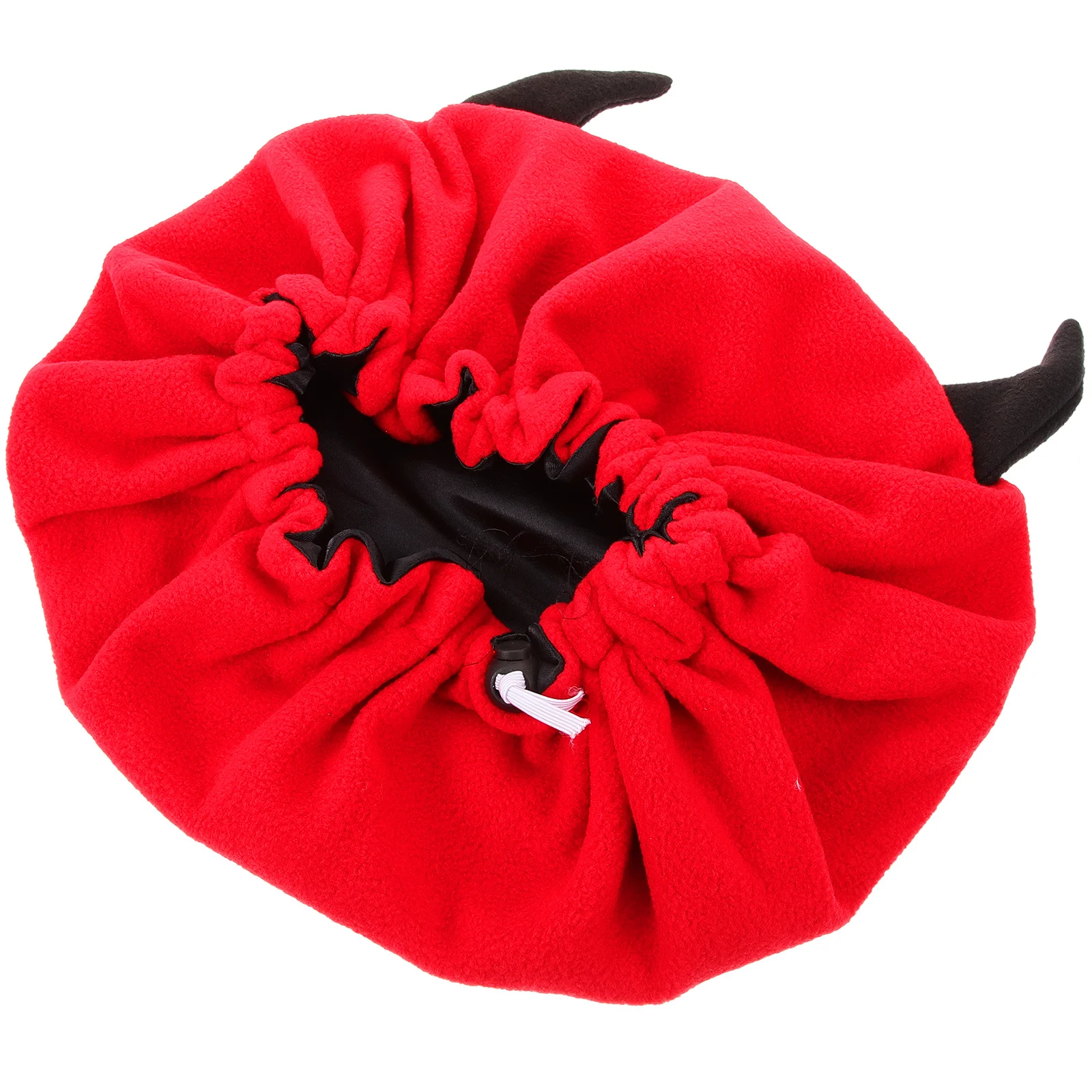 

Sleeping Hat For Women Bonnet Cute Devil Horn Design Elastic Hair Cap Soft Lightweight Breathable For Curly Long Hair