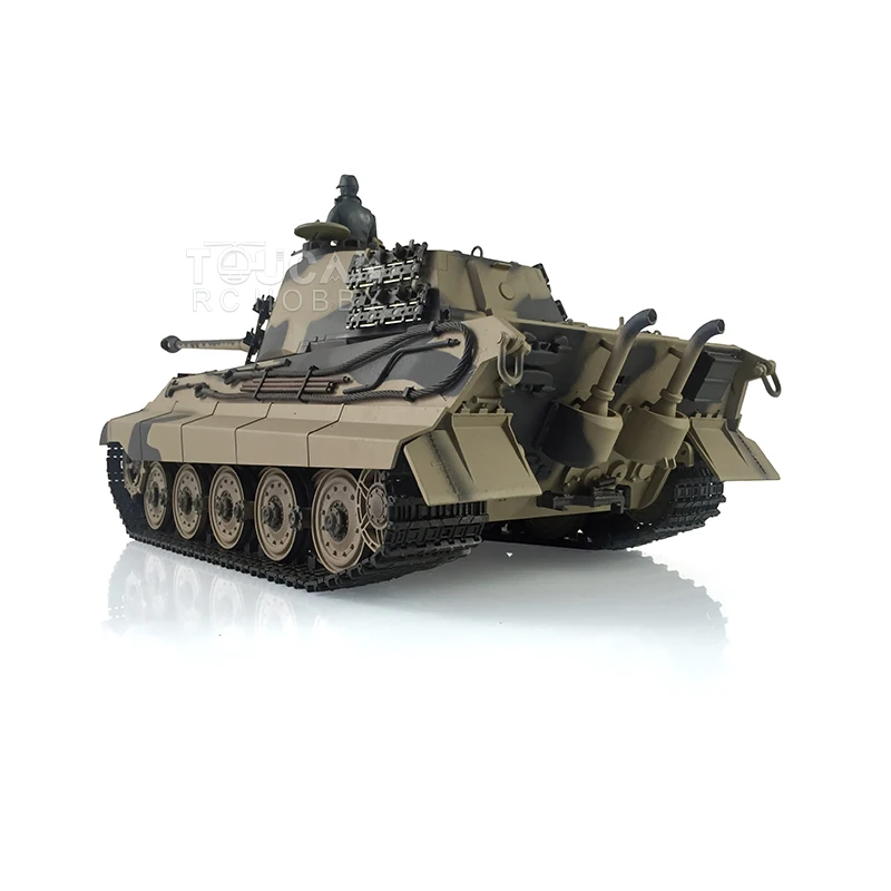 HENG LONG Tiger II 1/16 7.0 Plastic King Tiger Barrel Recoil RTR RC Tank 3888A 360° Turret Machine Gun Tracks Toys TH19736