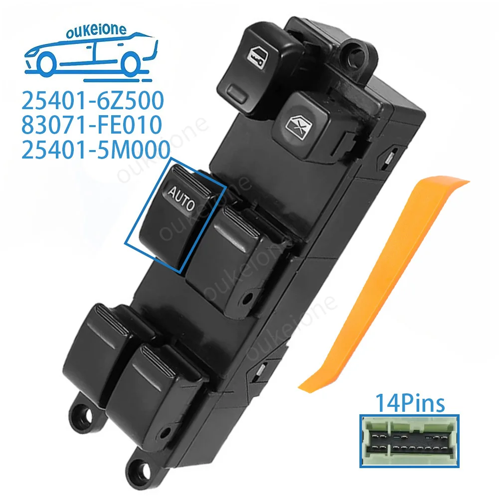 For Nissan Sentra 2000 2001-2006 Front Left Driver Side Power Window Switch Glass Lifter Control Button 25401-6Z500 25401-5M000