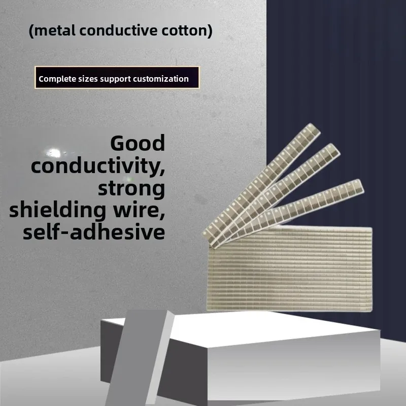 Cut EMI Metal Conductive Cotton Strip Plain Weave Conductive Foam Conductive Cloth Electronic Shielding Material Foam Strip