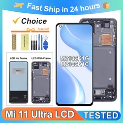 For Xiaomi Mi 11 Ultra Tested Mi11 Ultra M2102K1G M2102K1C LCD Display Touch Screen Digitizer Assembly Replacement