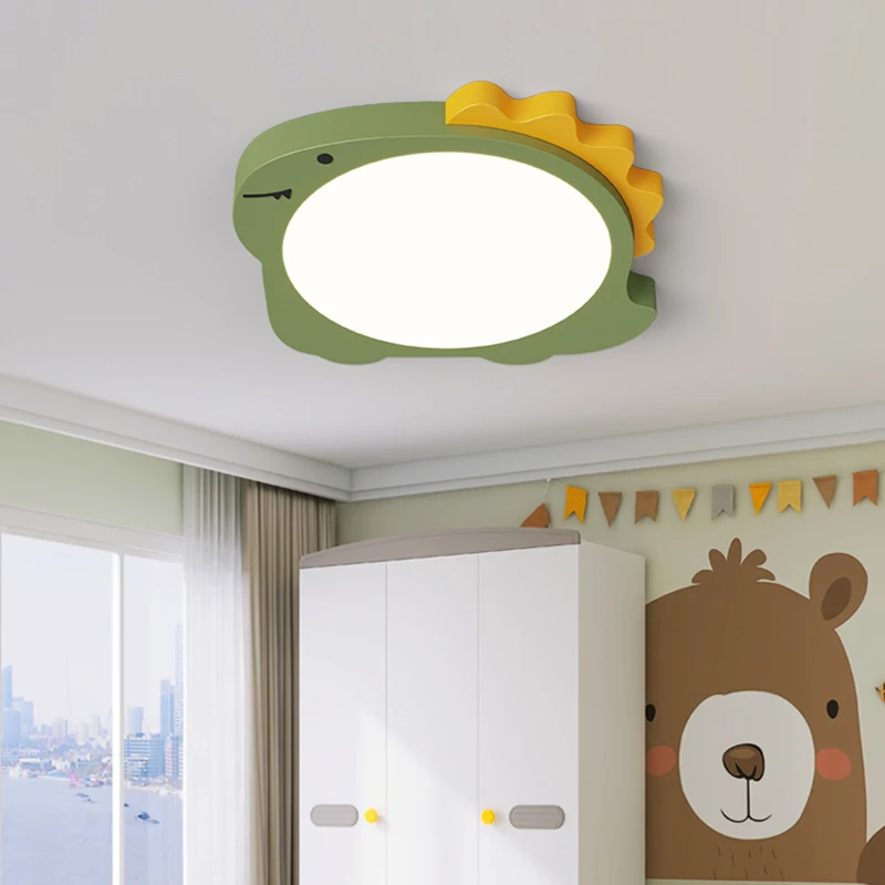 

Green Dinosaur Kids Room Ceiling Lights For Bedroom Kindergarten Nursery Ceiling Lamp Indoor Lighting Fixtures Lampa Sufitowa