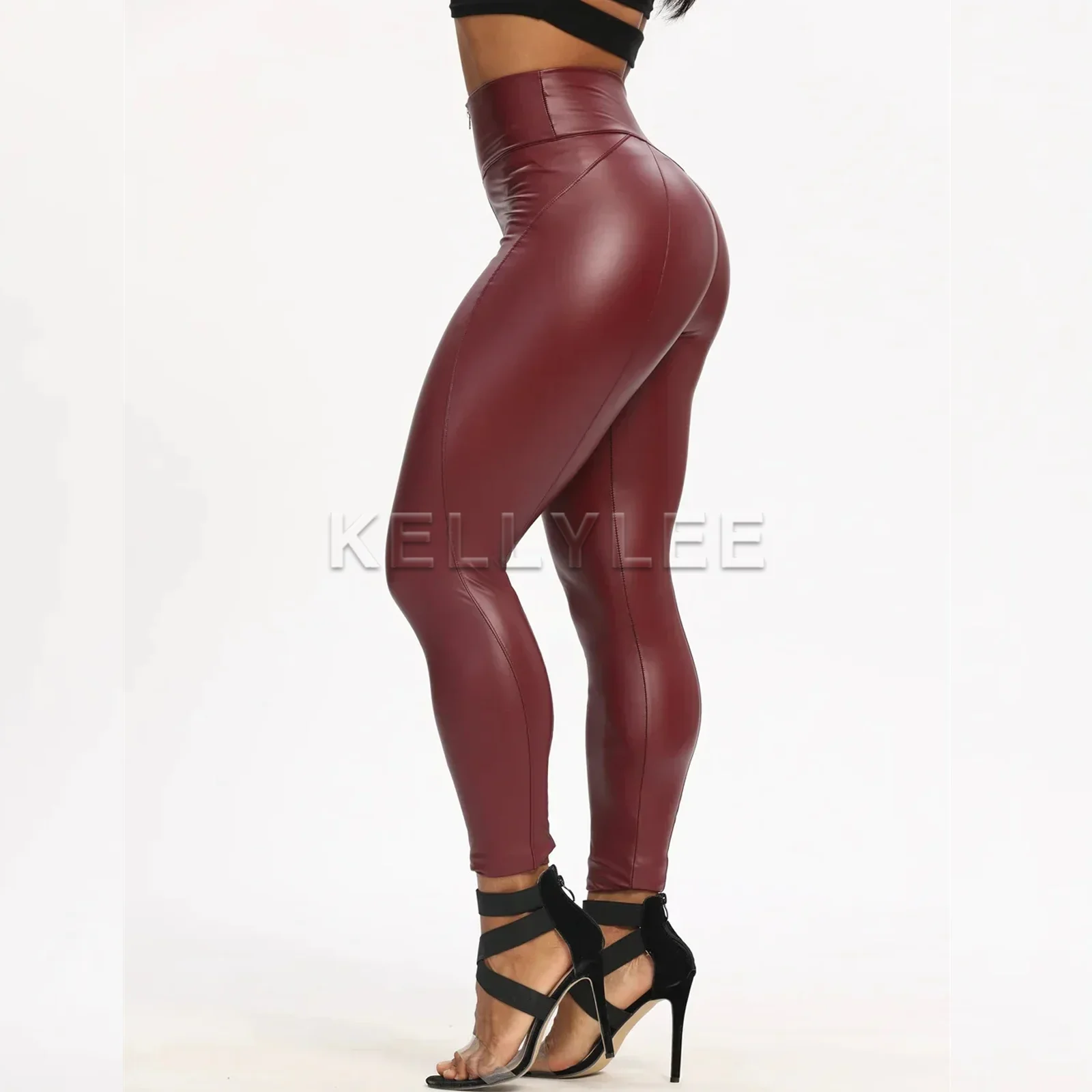 Women Pants High Waist Skinny Shine Leggings New Jeans Smooth Leather Jean Large Buttocks Unique Slim Long Skinny Pencil Pants