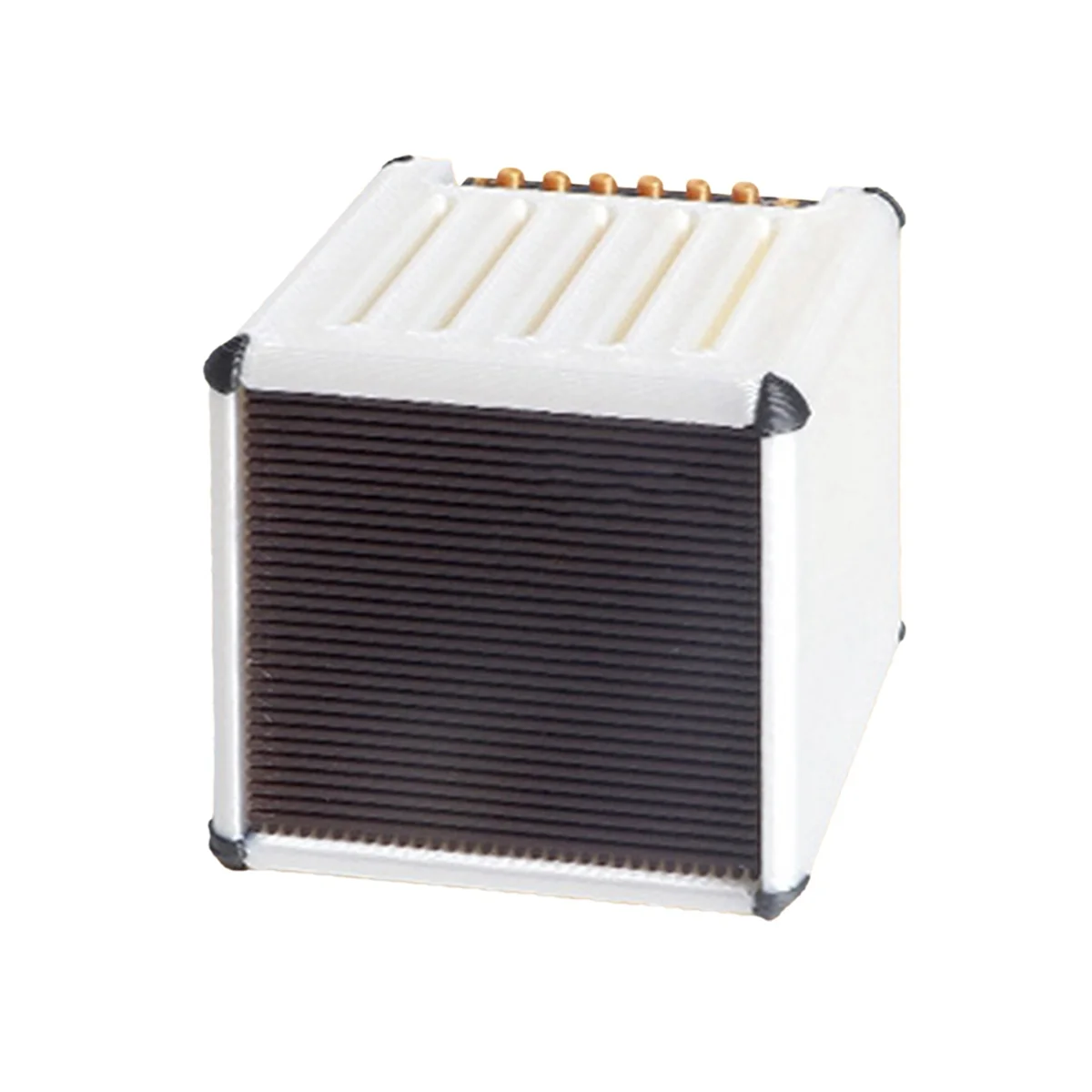 N18R Caja de almacenamiento de púas de guitarra impresa en 3D, adornos de altavoz de simulación, juguetes de almacenamiento de accesorios para ukelele.