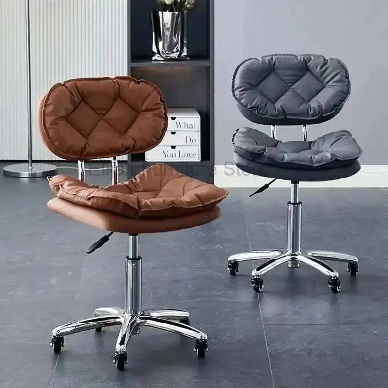 

Elevating Bar Counter Rotating Backrest Commercial Chair Front Desk Beauty Nail Salon Chair Hairdressing Furniture