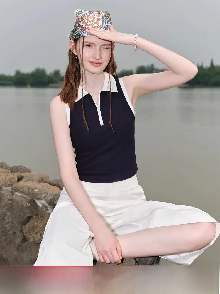 

Vana Br American Ne Casual Sports T-irt Vest Women Summer New Cool Feeling T220 Slim Fit Pure Color