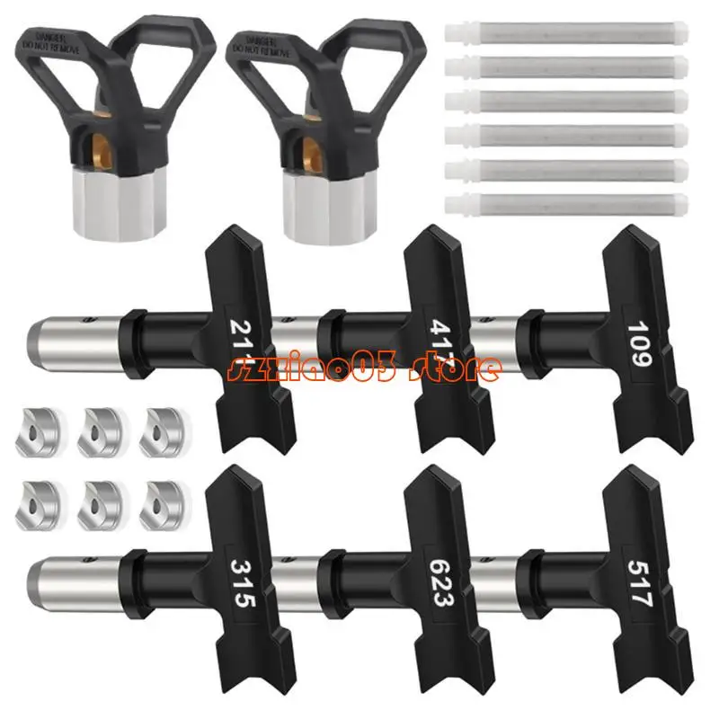 

103C 14Pcs Reversible Sprayer Tip Airless Sprayer Nozzles for Airless Sprayer Sprays Machine Airless Paint Sprayer Guns