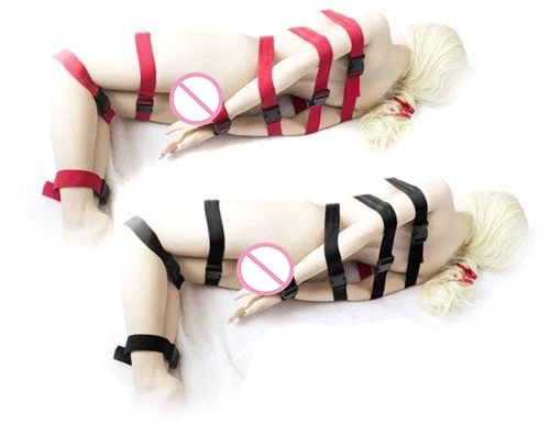 7pcs/6pcs Bundle Restraint Straps Belt Rope PU Leather/Nylon Body Harness Sexual Mask Mouth Ball Gag BDSM Slave Sex Toys
