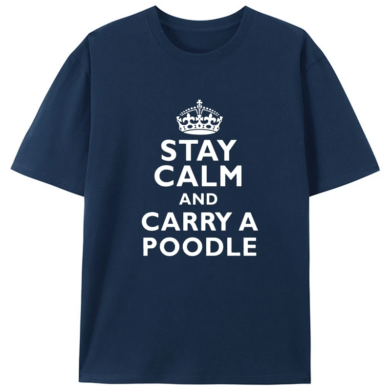 

Мужская футболка Stay Calm Carry A Poodle Футболка Женская футболка