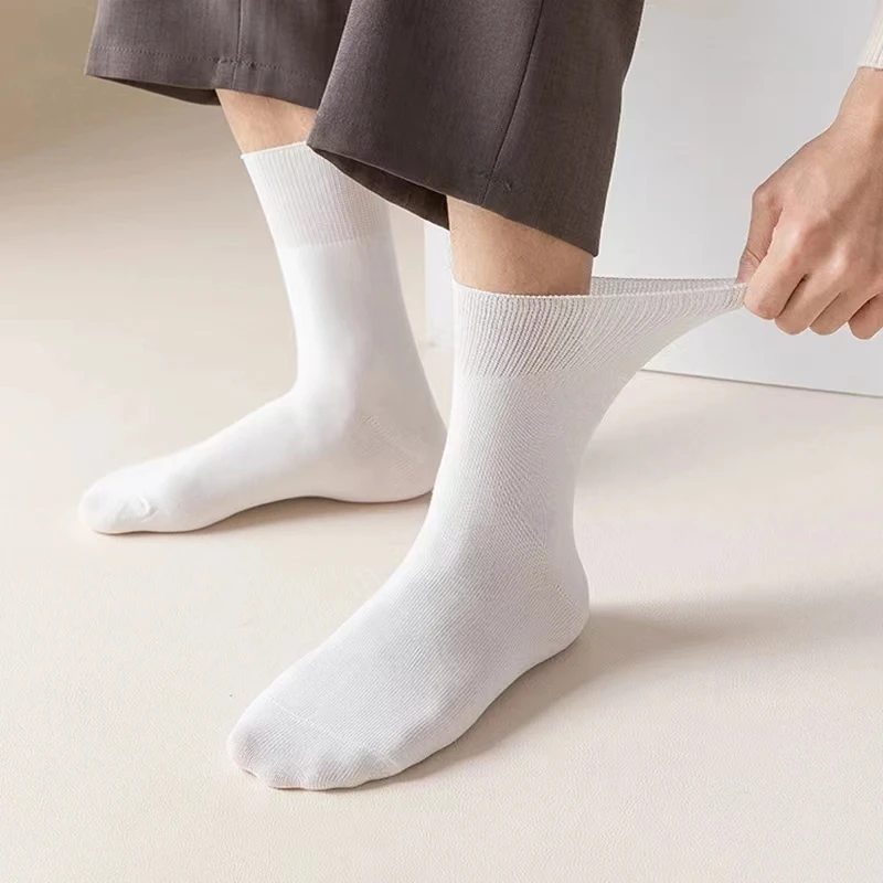 5 Pairs Comfortable Cotton Socks For Obese People and the elderly and diabetic people Casual socks For Fabric Non-binding