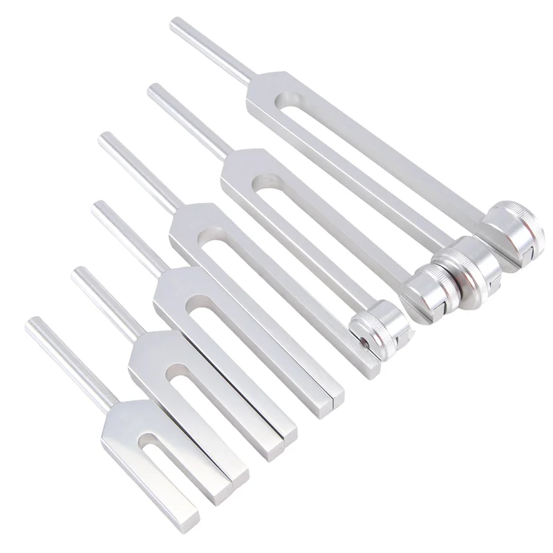 

AEF5-6Pcs 128Hz 256Hz 512Hz 1024Hz 2048Hz 4096Hz Tuning Fork For Tuning Fork Kit Healing Sound Vibration Tool, Silver