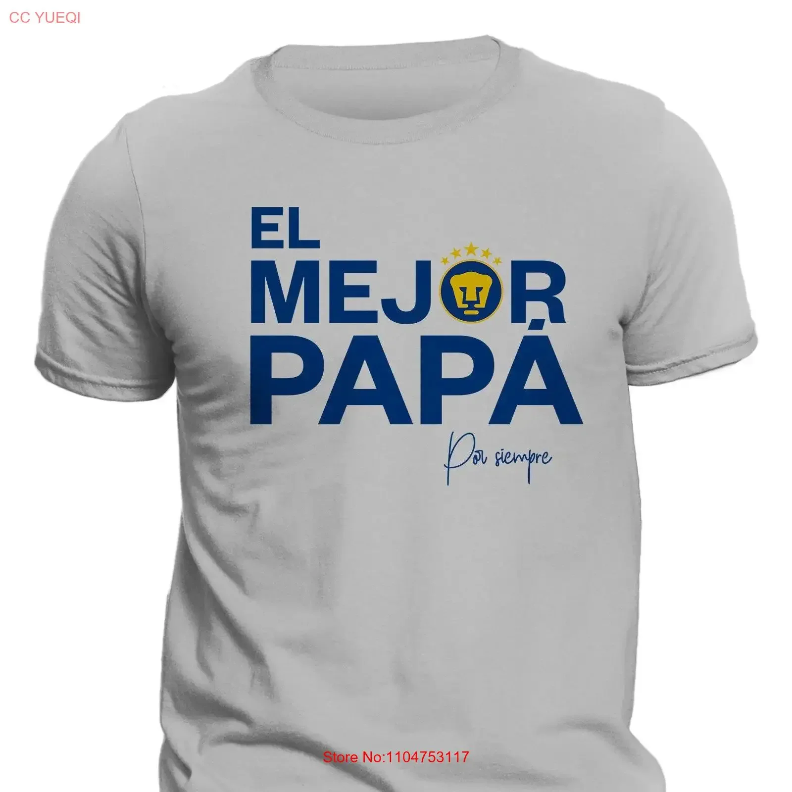 Camiseta vintage del Día del Padre Pumas De La Unam El Mejor Papá Por Siempre, estilo lavado, ligeramente masculino, suave, streetwear, casual