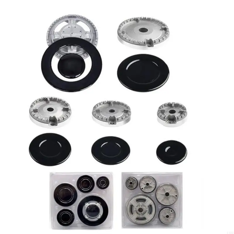 L8RE Cooker Hat تعيين شعلات الأدوات العملية و Crotts و Caps Flame مجموعة غطاء اللهب أغطية المدى المعدني مجموعة للموقد