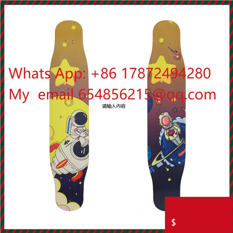 Long Skateboard Canadian Maple Glass Fiber Bamboo Composite Material Complete Skateboard Longboard Skate Board