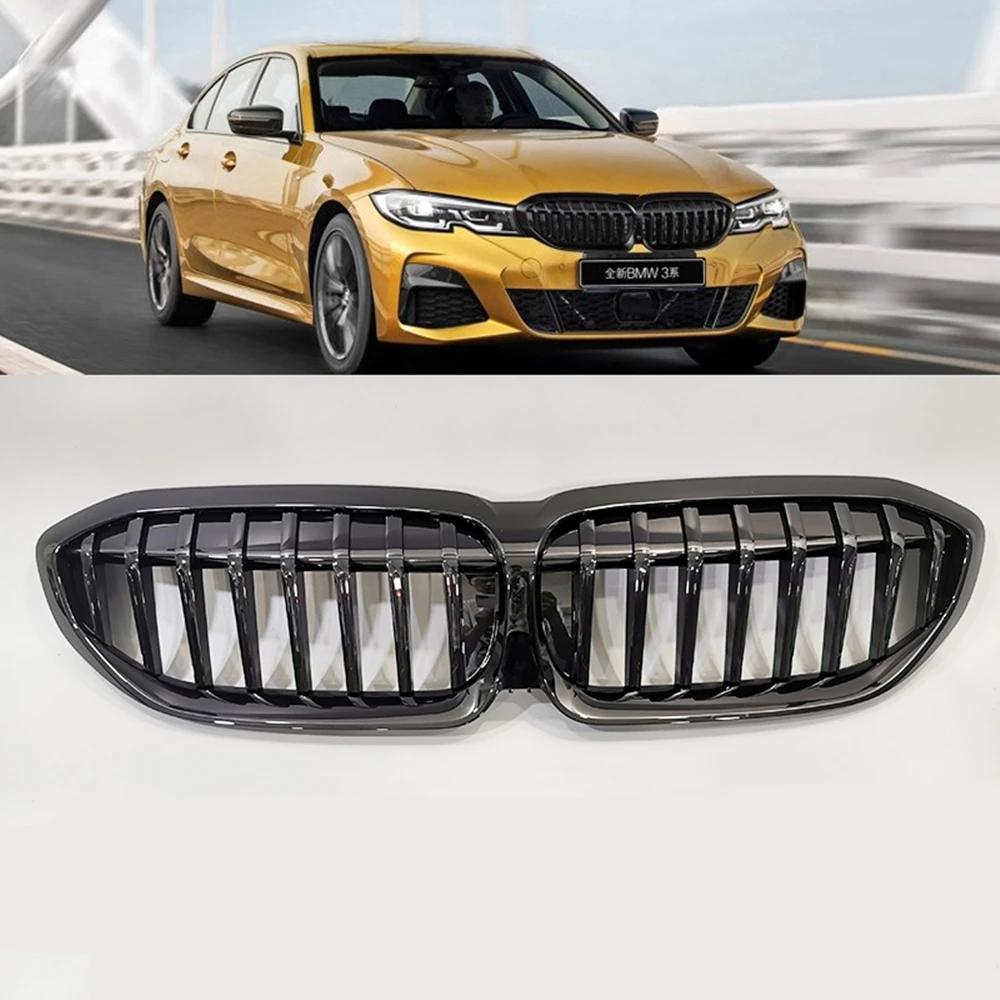 

Front Kidney Grille For BMW 3 Series G20 G21/G28 330i M340i 2019-2022 Glossy Black 51138072085 Car Upper Bumper Hood Grill