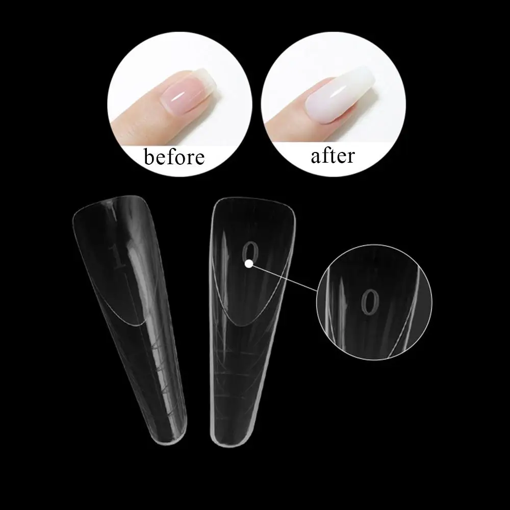 150pcs French Dual Nail Form With Edges Inside Full Cover Quick Building Mold Acrylic Top Forms For Extension False Nail Tips