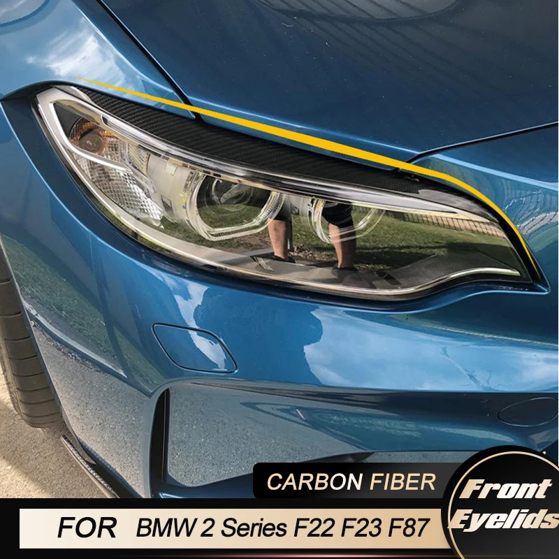 

Автомобильный передний бампер фары веки для BMW 2 серии F87 M2 F22 F23 M Sport Coupe 2014-2018 передние брови корпус комплекты углеродное волокно