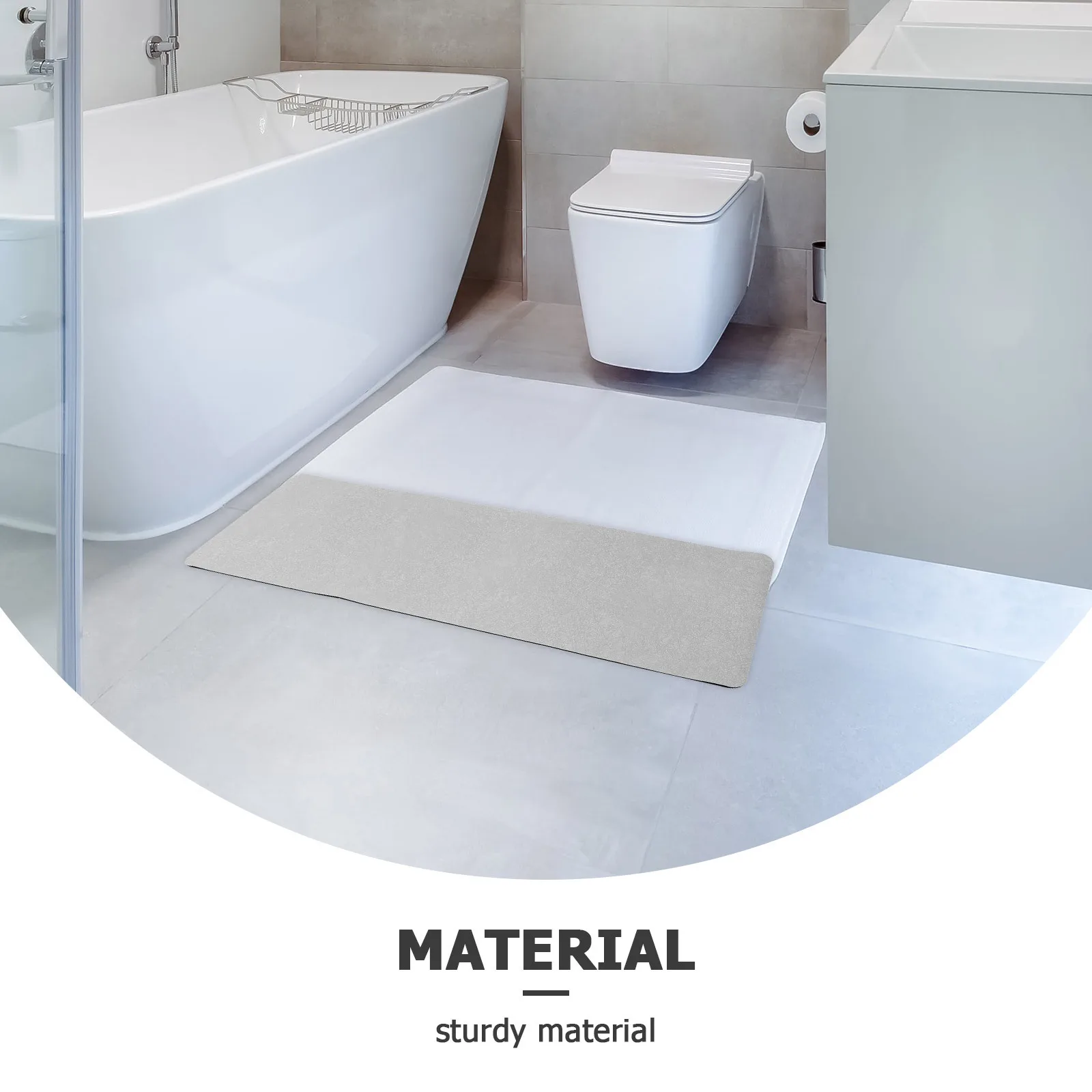 

Bathroom Non-Slip Floor Mat Large Size Water Absorption Quick Drying Diatom Ooze Soft Comfortable Bath Rug Anti-Skid Design