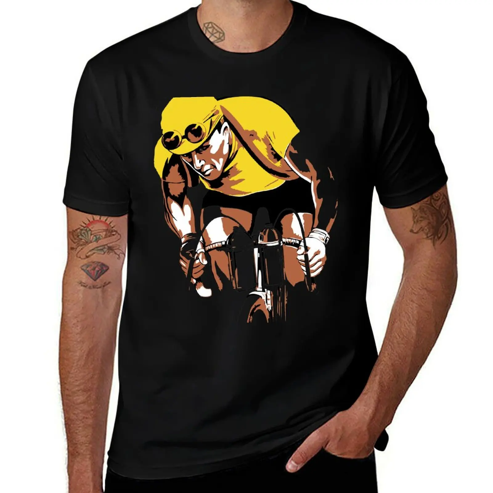 

style cycling Jersey, the retro champ, yellow The T-Shirt Dry Fit Athletic Short Sleeve Shirt