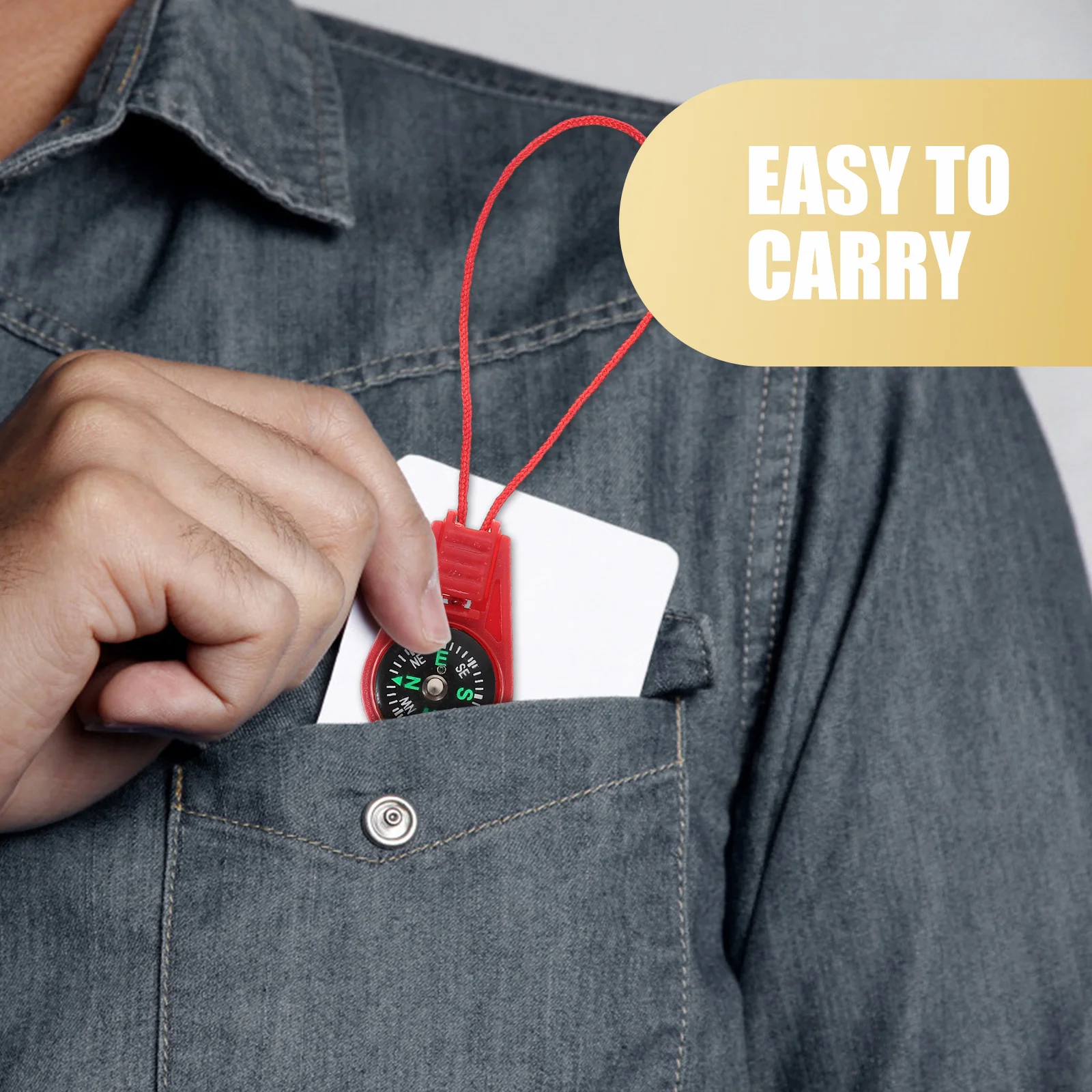 

20Pcs Small Compass with Rope Lightweight Travel Navigation Tool for Hiking Hunting Fishing Outdoor Sports Pocket Survival Kit