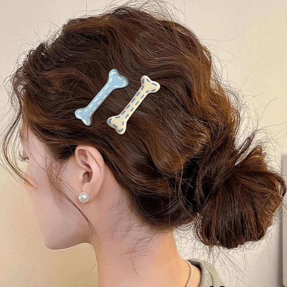 6 قطعة/المجموعة الأزياء الحلو البيضاوي القوس مشبك شعر ملون البولكا نقطة منقار البط مقاطع دبابيس الشعر إكسسوارات الشعر #5