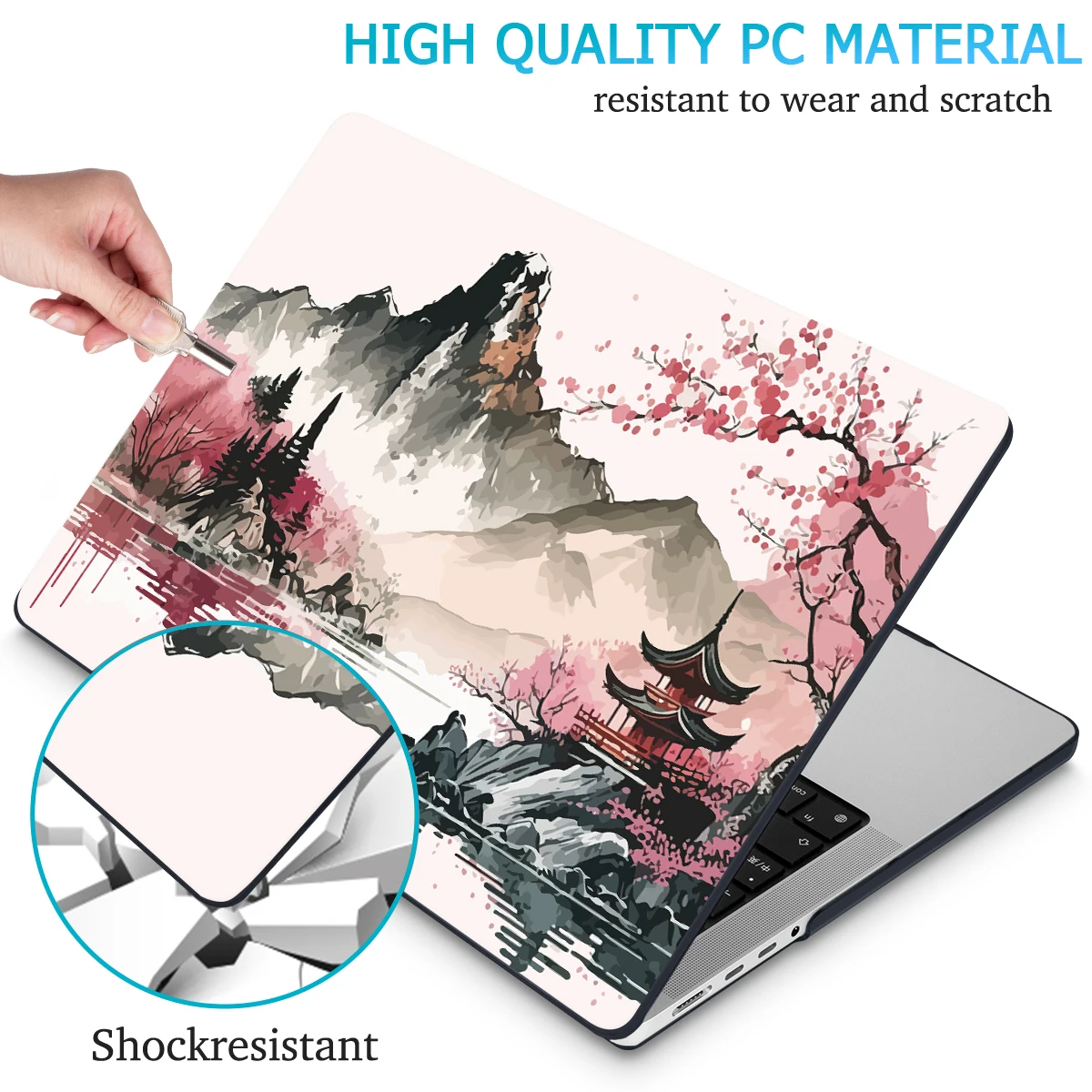 Unique Traditional Hard case for Macbook Pro 14 16 M3 2024 M2 Air 13 A2681 Air 15 A2941 2023 Pro 13 inch case A2338 M1 A2337