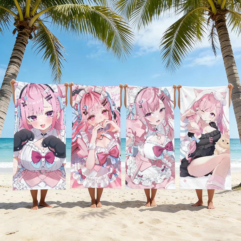 VTuber Yuuki Sakuna Towel For Swim Yoga Gym Quick Drying Soft and skin-friendly Beach Towels All-Season