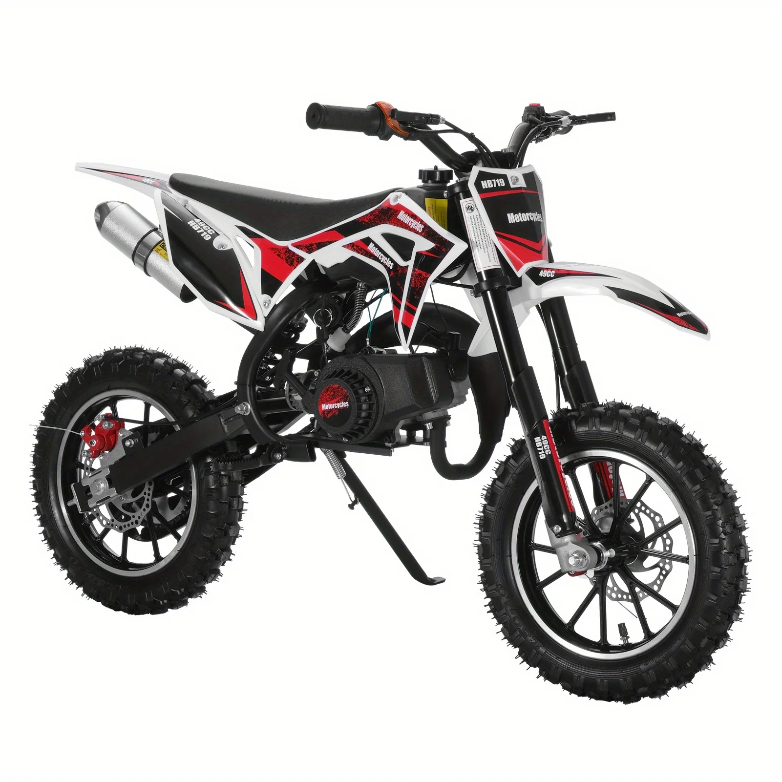 

A 49CC Mini Mountain Motorcycle, Gas-powered Dirt Bike, 2 Stroke Ride On Bike, Pocket Motorcycle with Front And Rear Disc
