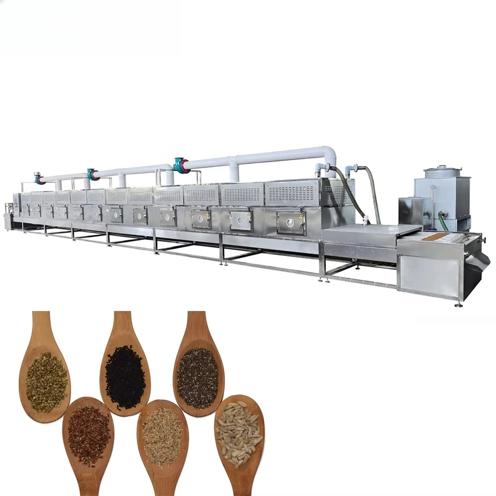 مجفف ميكروويف من الفولاذ المقاوم للصدأ من Tunnel - معدات ماكينة تجفيف مسحوق الفلفل الحار عالي الكفاءة