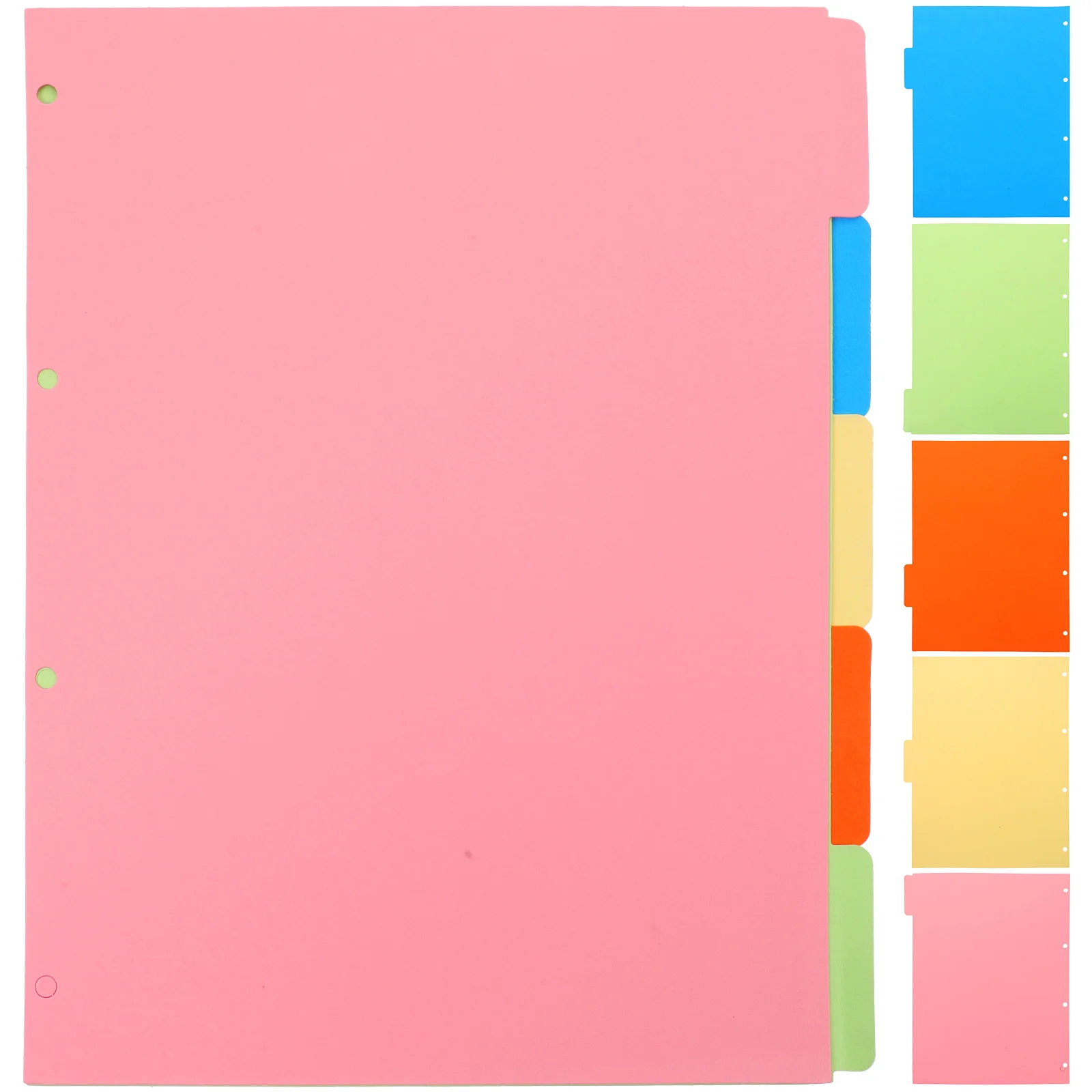 2 set A4 Binder Dividers Colored Notepad Dividers Detachable Index Tabs For Lever Arch Files Classification Labels Divider