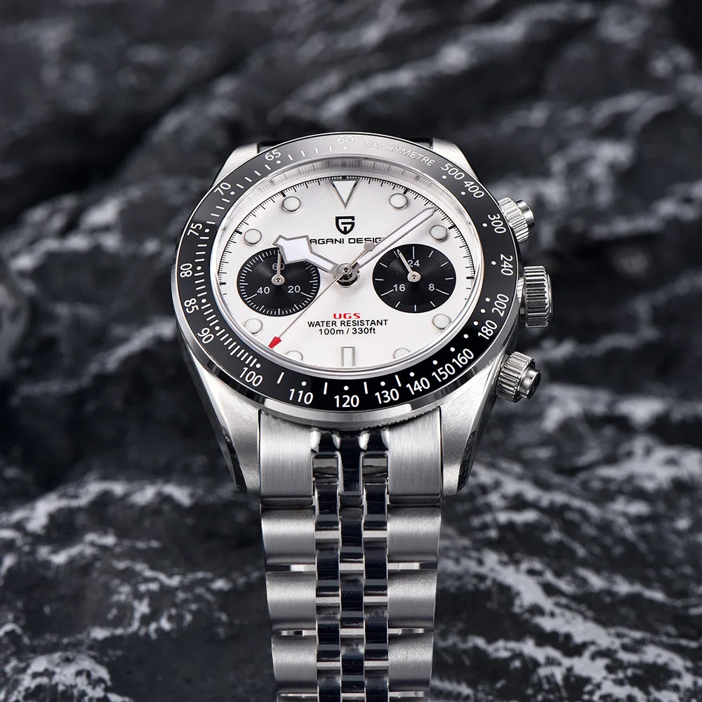 2026 new Panda Retro Men's Watch Top Business Quartz Watch Men's Sports Chronograph Watch AR Sapphire Men's Clock Pagani Design