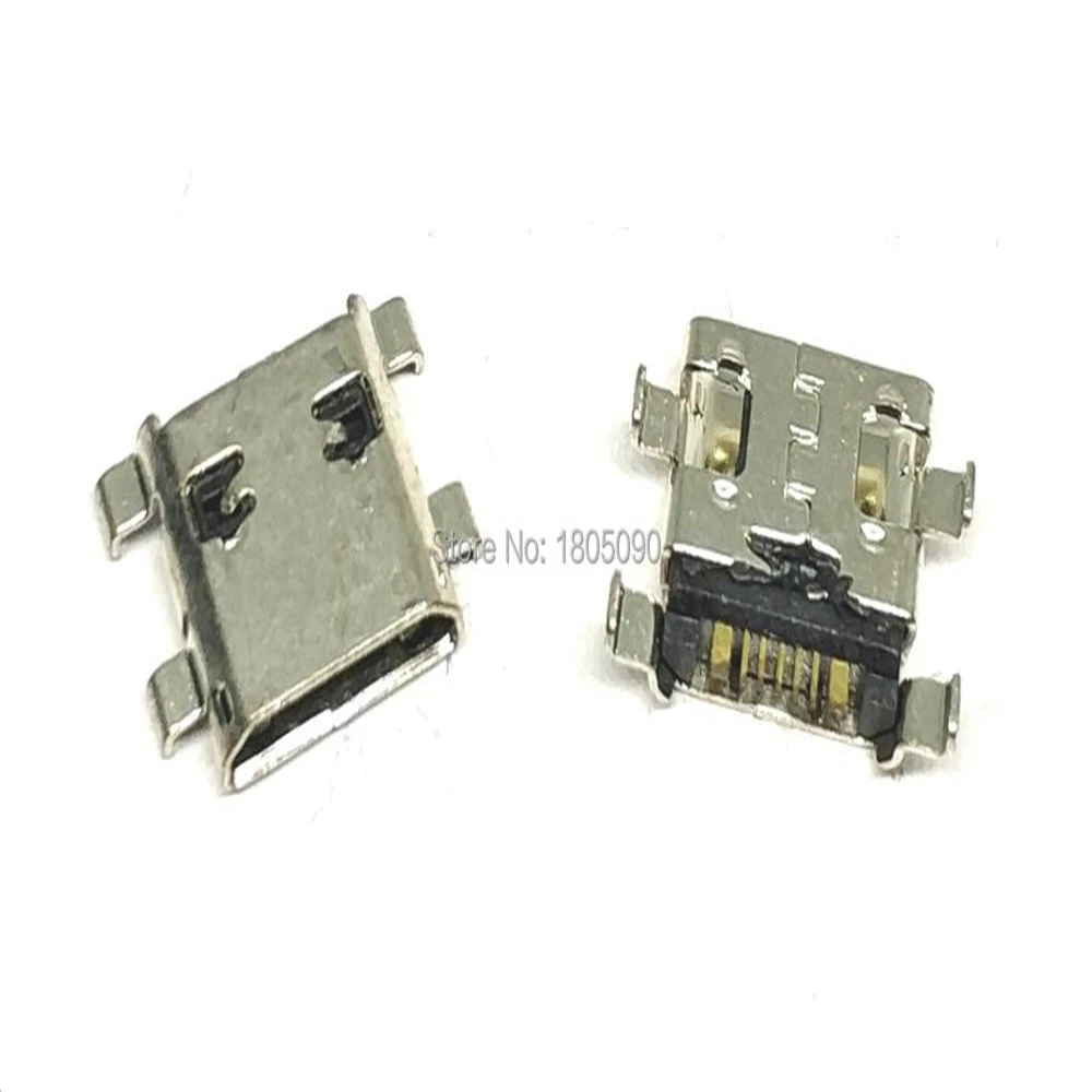 

100pcs Mini micro USB Connector Charging Port Power Heavy plate 7pin Jack For Samsung S3 S4 Mobile Connector Micro USB Socket