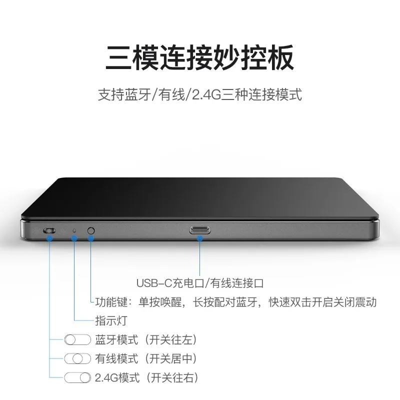 Magic Trackpad Multi Touch Control Panel Bluetooth Wired 2.4G Wireless Tri Mode Controlled Touchpad Analog Mouse Mini Keyboard