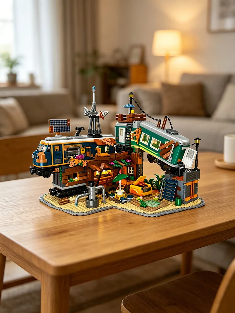 

Building Blocks 2349PCS Train Park Building Blocks City Architecture Model Bricks Creative Architecture Toy Set Birthday Gift