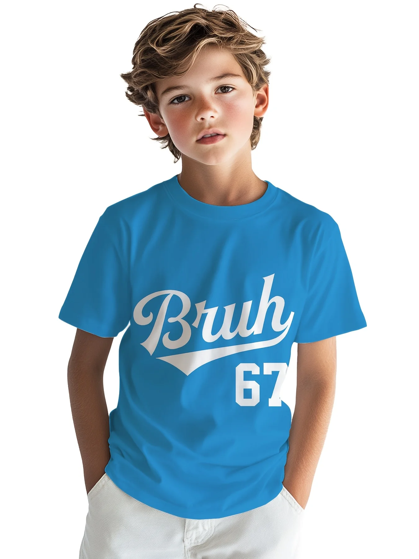 2026 Summer New Style Children's T-shirt Street Casual Fashion Comfortable Soft Breathable 3D Digital Pattern Printing