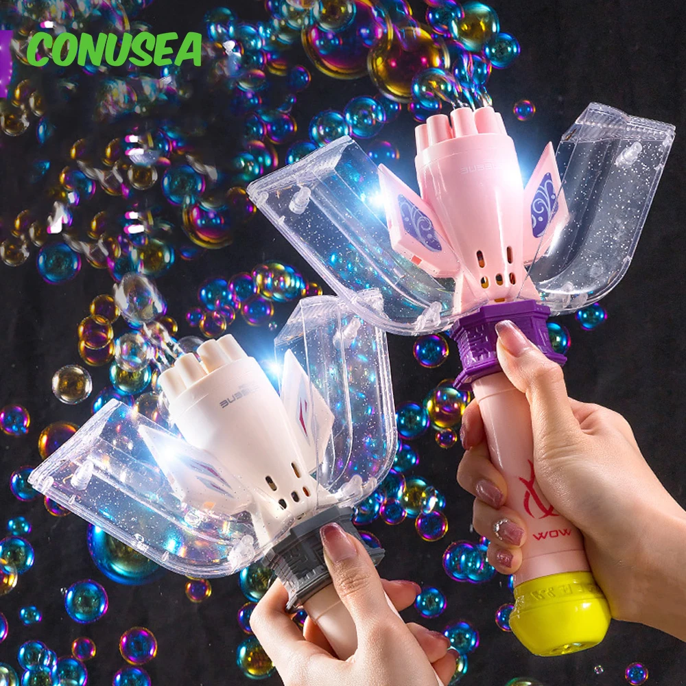 

Электрический пистолет для мыльных пузырей, воздуходувка для пузырей, Детская волшебная палочка, игрушки для выдувания пузырей для мальчиков и девочек, уличная Свадебная вечеринка